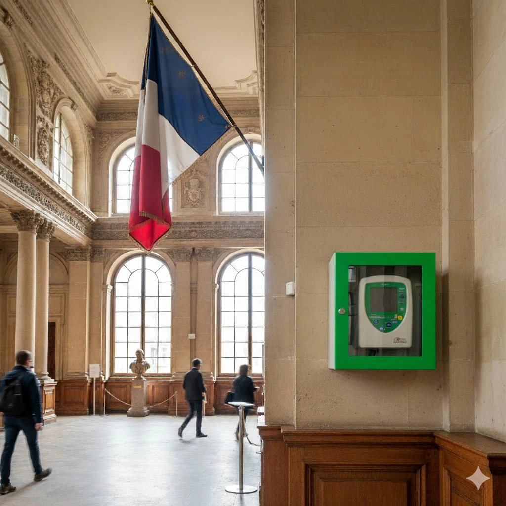 Mairie équipée d'un défibrillateur